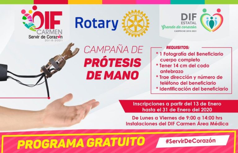 Campaña gratuito de prótesis de mano