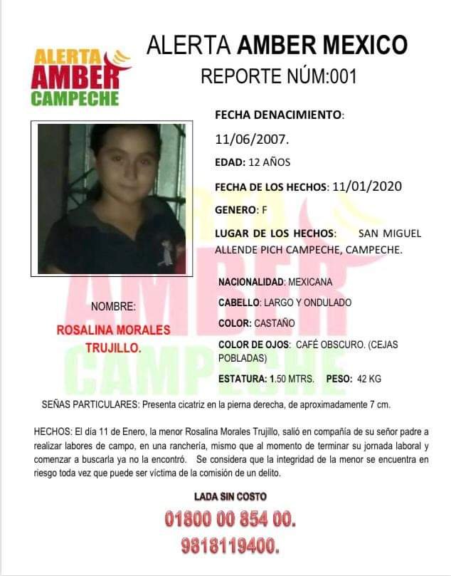 Alerta Amber en Campeche