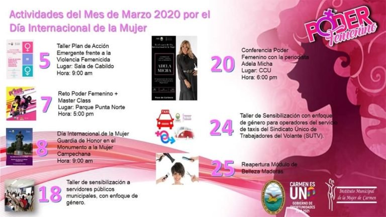 Actividades de marzo mes de la Mujer