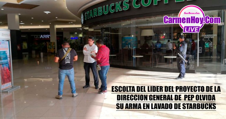 ESCOLTA DE PETROLERO OLVIDA SU ARMA EN STARBUCKS