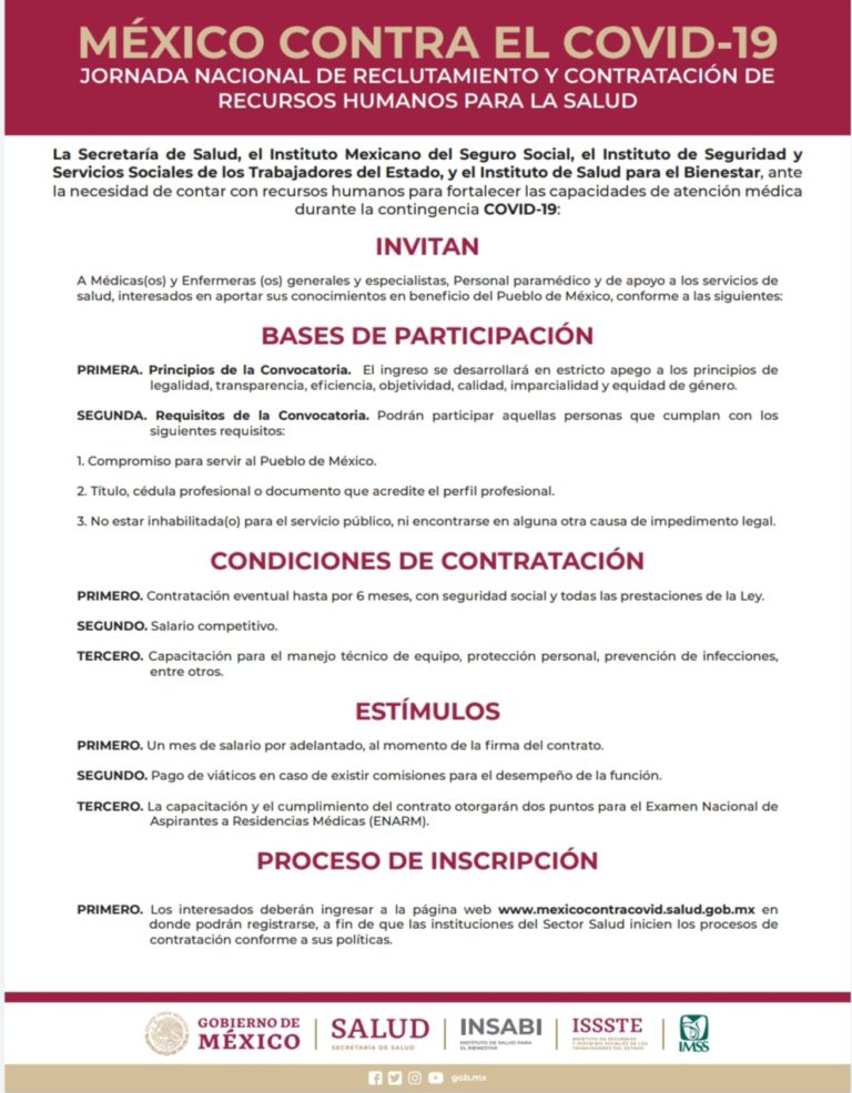 Convocatoria de salud