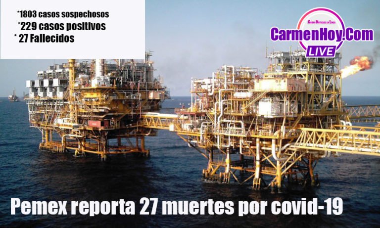 Pemex reporta 27 muertes por covid-19