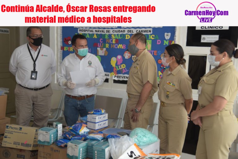 Continúa Alcalde, Óscar Rosas entregando material médico a hospitales