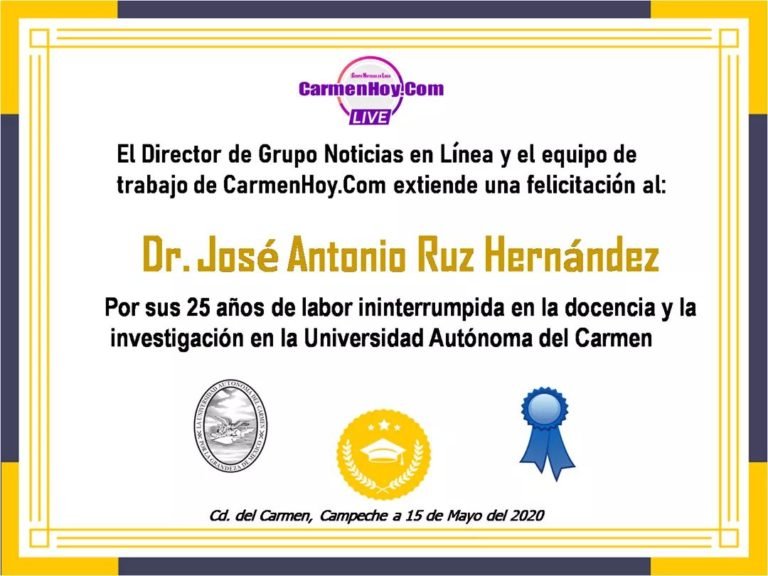 Felicitación al Rector de la UNACAR