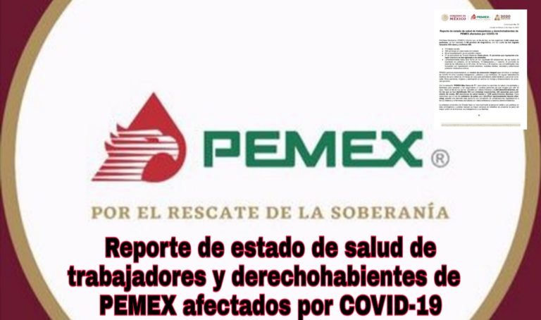 Boletín: Reporte diario de trabajadores de PEMEX por Covid-19