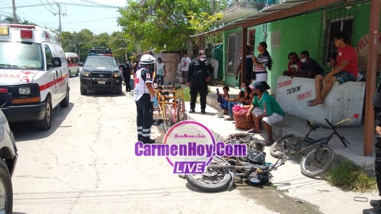 Ebrio motociclista causó carambola