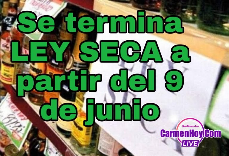 Ley seca se termina a partir del 9 de junio