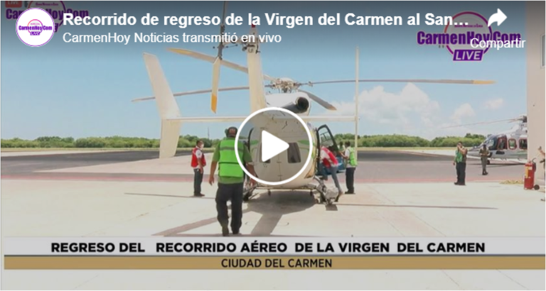 Recorrido de regreso de la Virgen del Carmen al Santuario