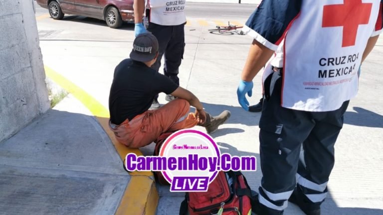 Ciclista se estampa y sale volando la llanta