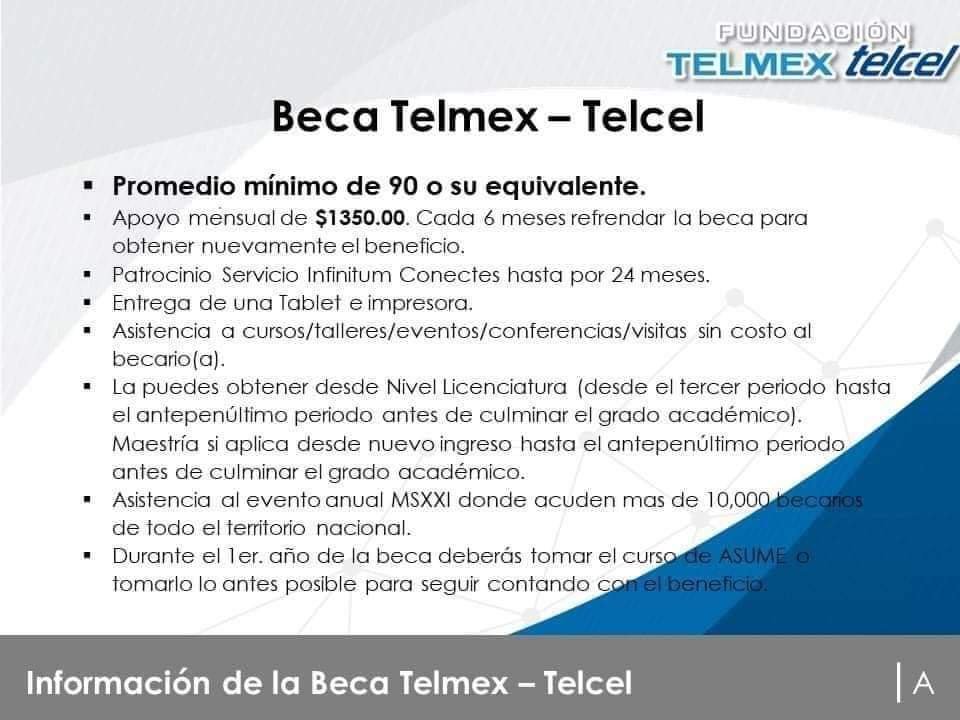 telmex, TELCEL, slim, Nacional, beca - Convocatoria Beca TELMEX - TELCEL 2020 - destacadas