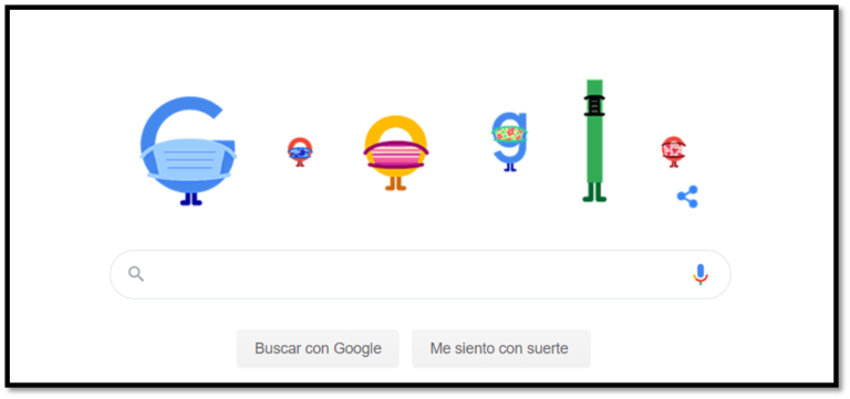 Google lanza su doodle del momento: ¡CON CUBREBOCAS!