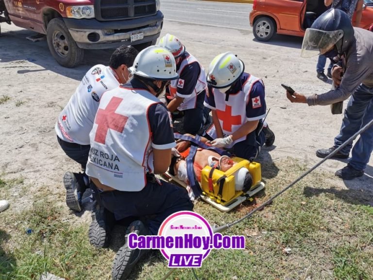 Se lesiona el rostro en tremendo accidente