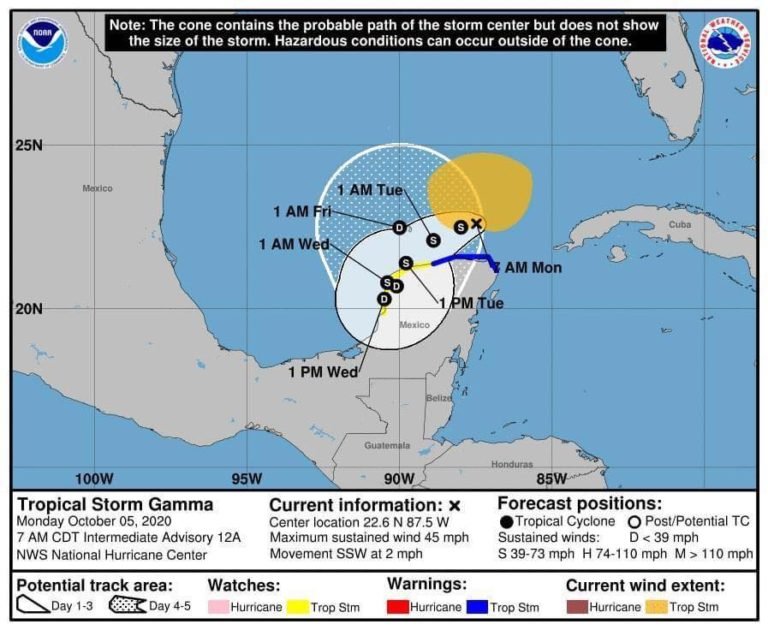 La TT Gamma mantiene su trayectoria hacia Campeche