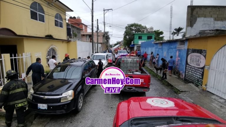 A punto de incendiarse casa con dos menores en el interior