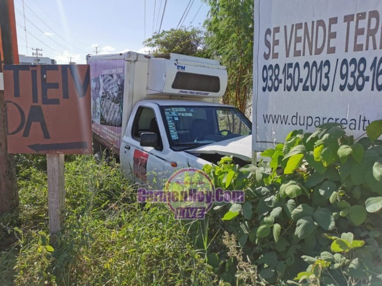 Pierde el control del vehículo y se sale de la carretera