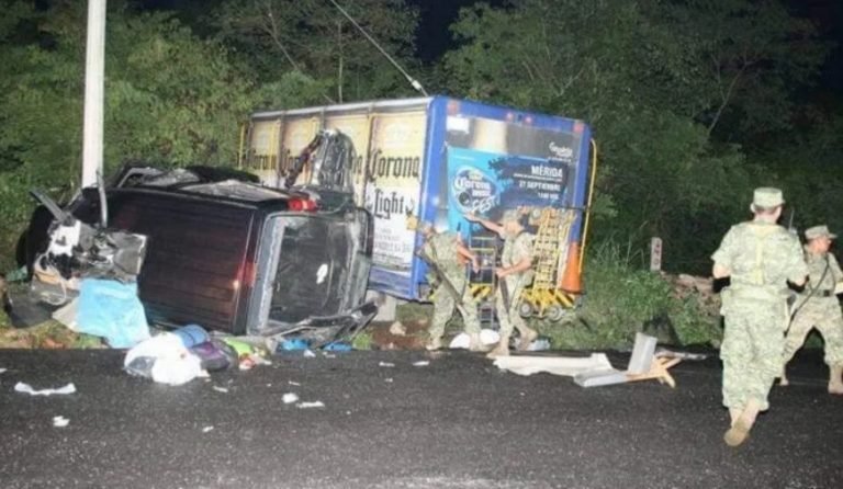 5 muertos en terrible accidente en Sabancuy