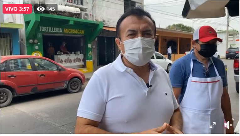 Alcalde apoya al comercio local