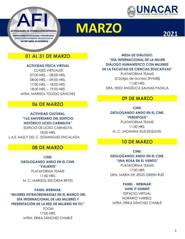 AFIS de Marzo