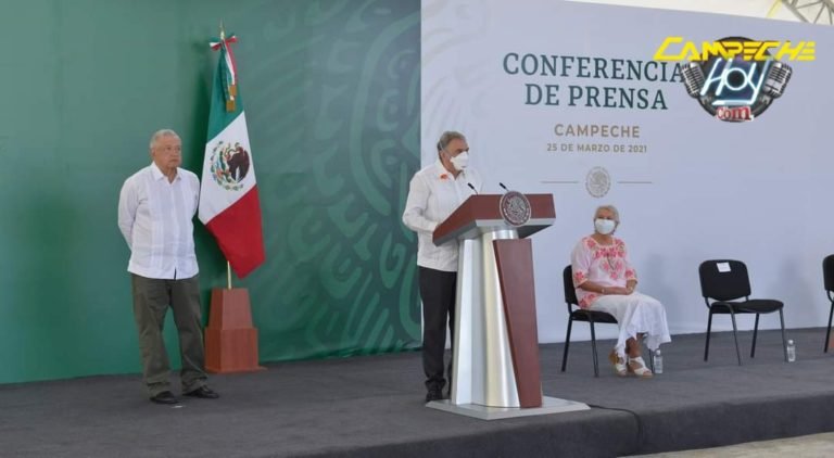 Gobernador acompaña al presidente AMLO en conferencia matutina