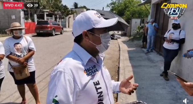 Continúa Óscar Rosas González  recorriendo las calles de la Isla