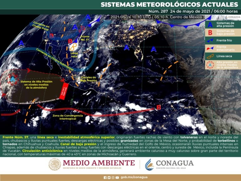 Posibilidad de tormentas eléctricas en Campeche