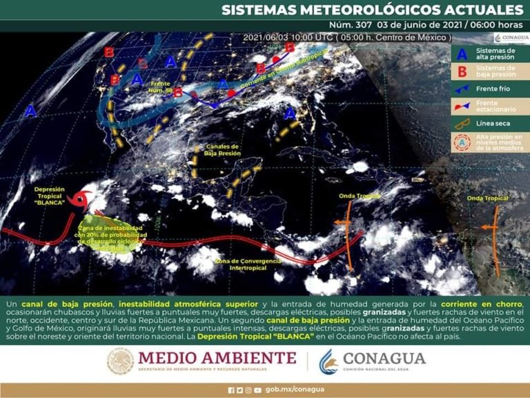 Posibles lluvias eléctricas