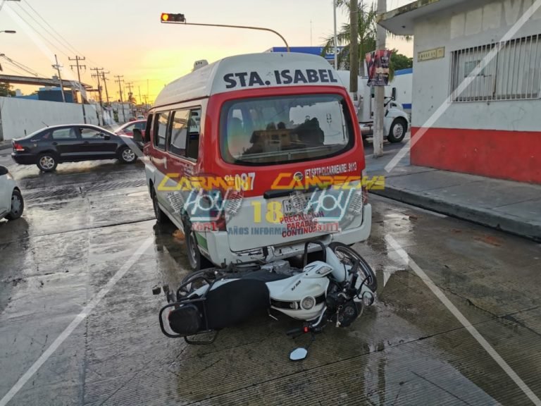 Motociclista derrapa en la Morelos