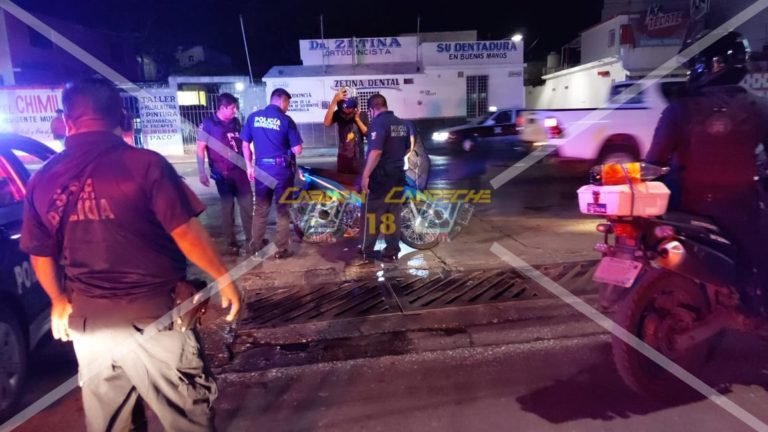 Derrapa por culpa de la policía municipal, los agentes atendían un llamado