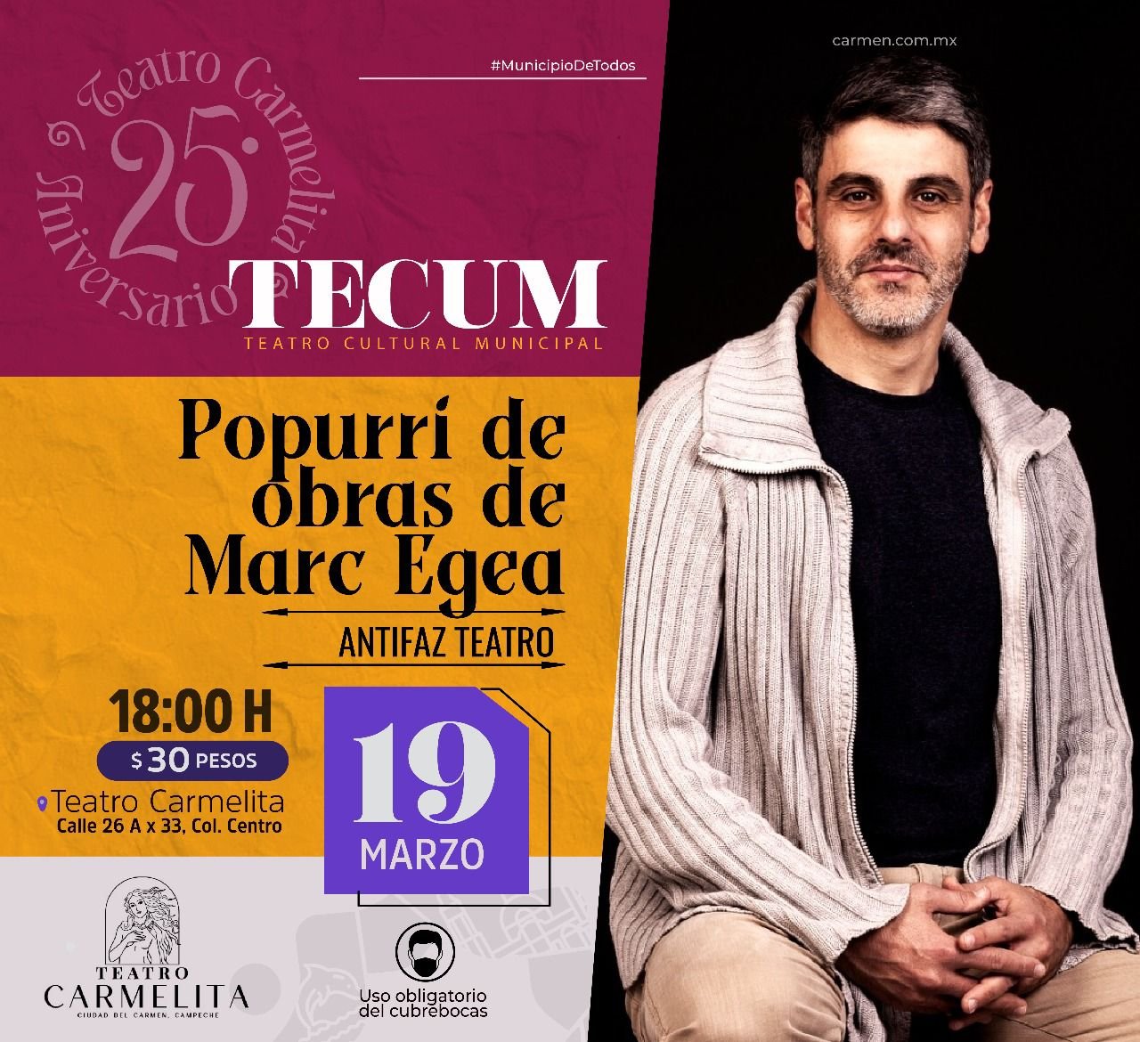 - Celebran con Festival el 25 aniversario del Teatro Carmelita - h-ayuntamiento-del-carmen