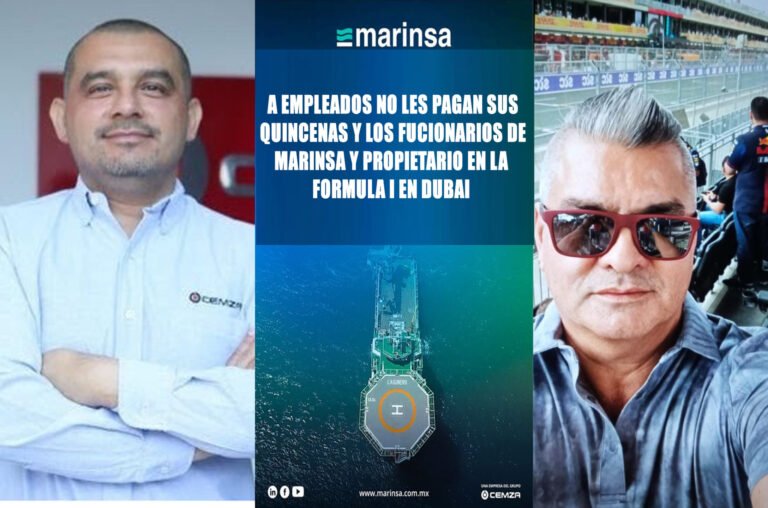 MARINSA no paga a empleados y sus funcionarios presumen en la F-1 en Dubai