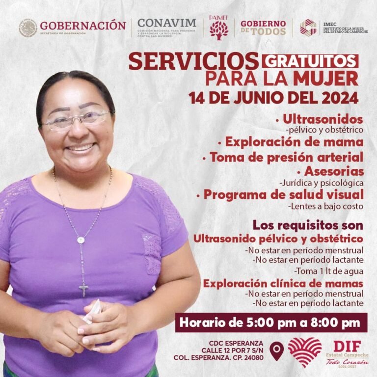Servicios gratuitos a mujeres en CDC Esperanza
