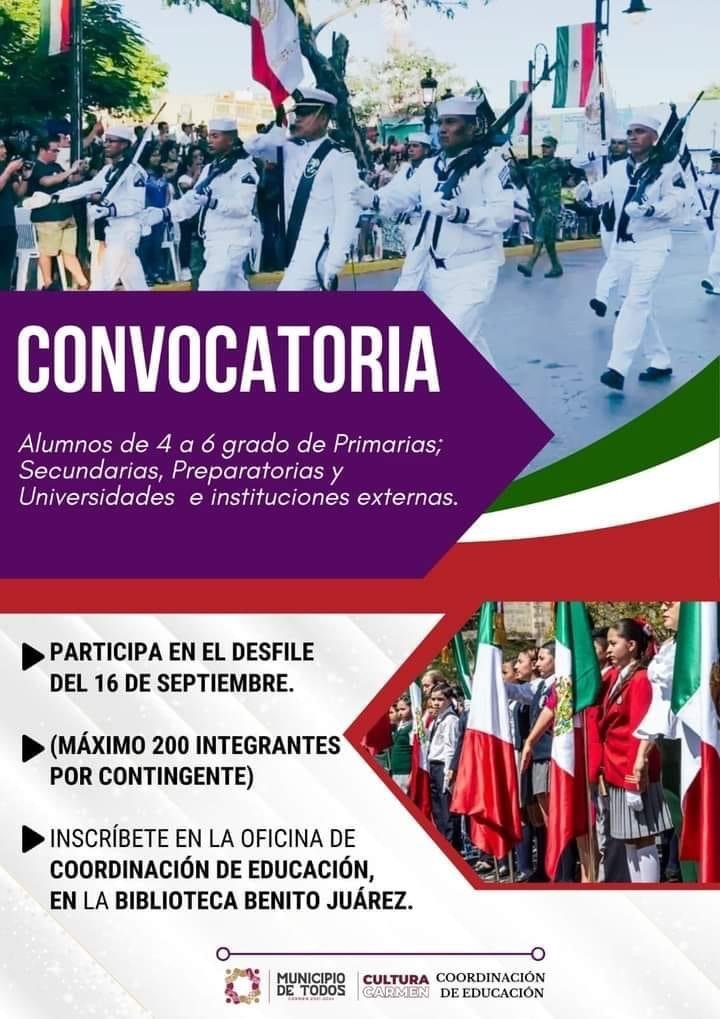 Convocatoria para el desfile de septiembre