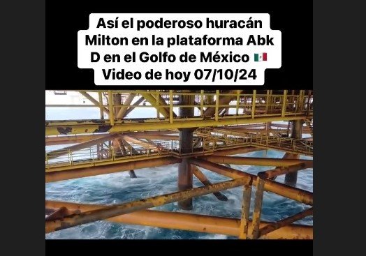 Video del Huracán Milton Categoría 5 en las plataformas de Pemex