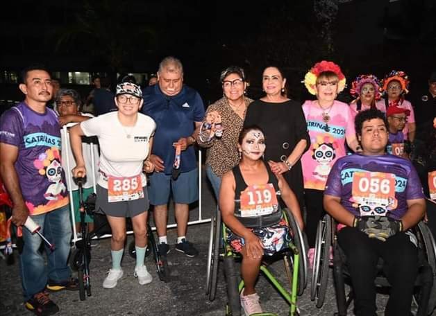 Las Catrinas tomaron Playa Norte en la carrera de AMEXME